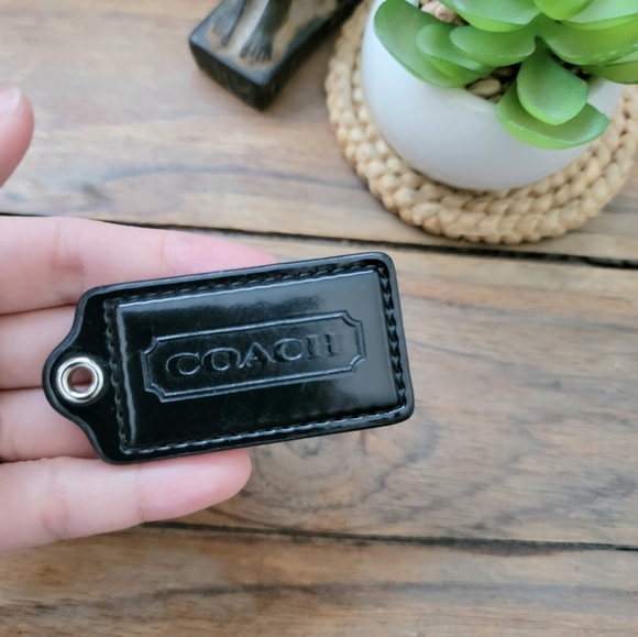 NWOT coach black hang tag bag charm keychain pendant - Picture 2 of 4